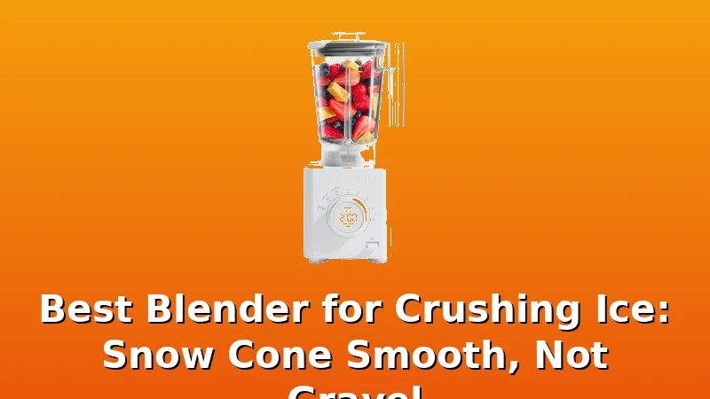 Best Blender for Crushing Ice: Snow Cone Smooth, Not Gravel - Pulp Cove review with measurements and honest opinion