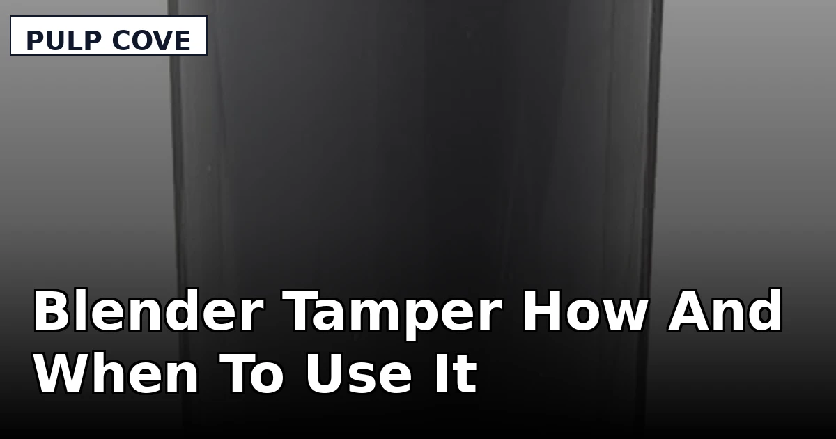 Blender Tamper How And When To Use It - Pulp Cove review with measurements and honest opinion